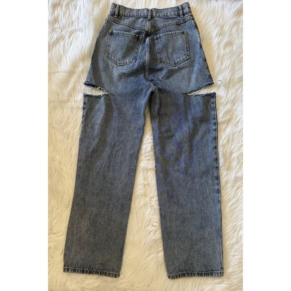 Maison Margiela Cut Out Slash Denim Jeans Indigo Blue Small - Picture 7 of 8